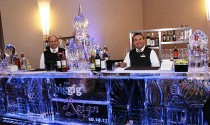 The ice sculpture bar.