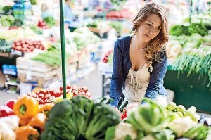 Young woman at the market