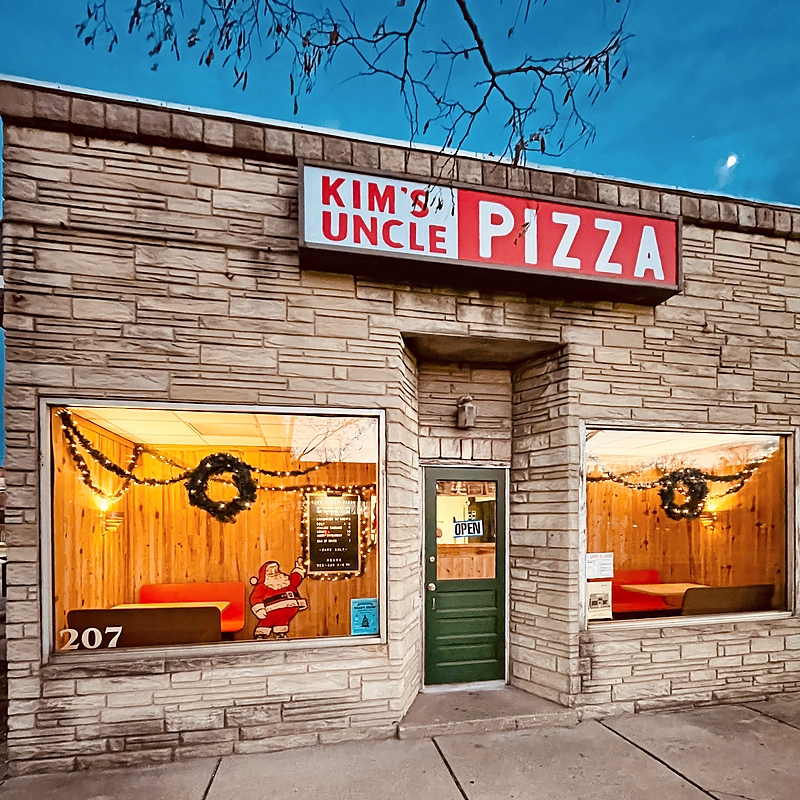 Outside Kim’s Uncle Pizza