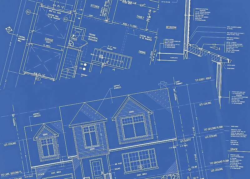 House renovation blueprints