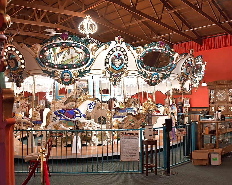 A carousel at Volo Museum