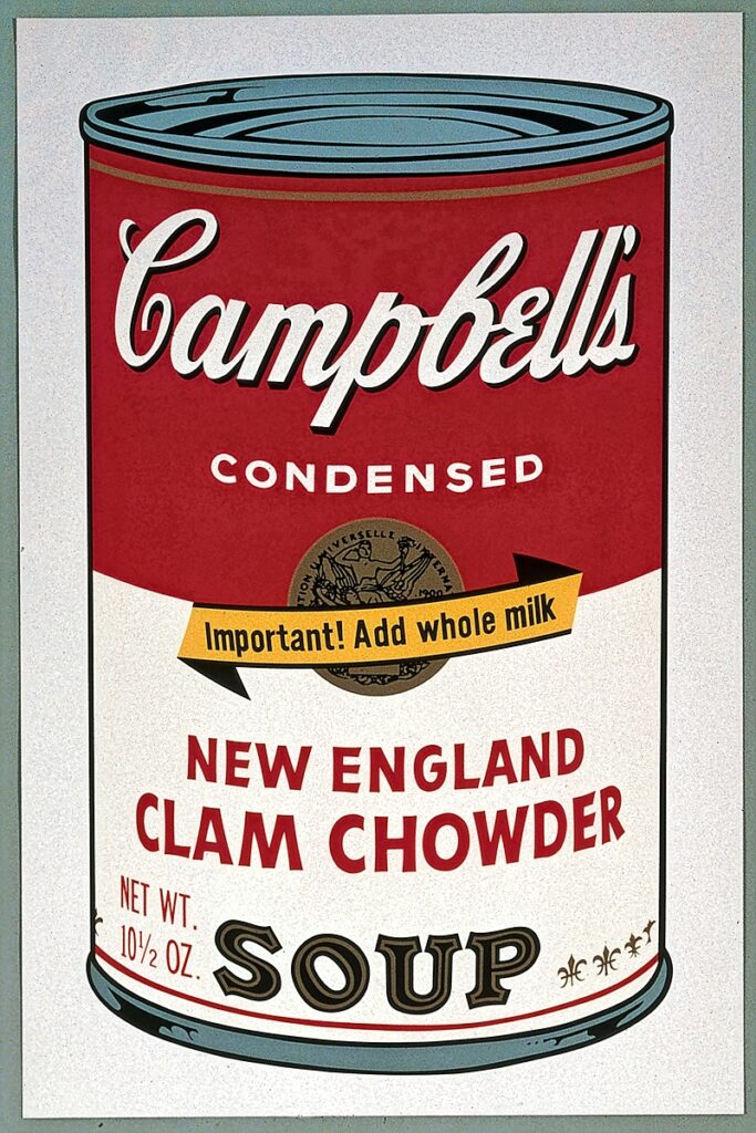 Andy Warhol’s ‘Campbell’s Soup II: New England Clam Chowder’