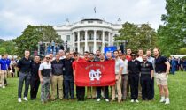 North Central College’s Division III-winning Cardinals football team was among the various NCAA champions welcomed to the White House June 12 for College Athlete Day.