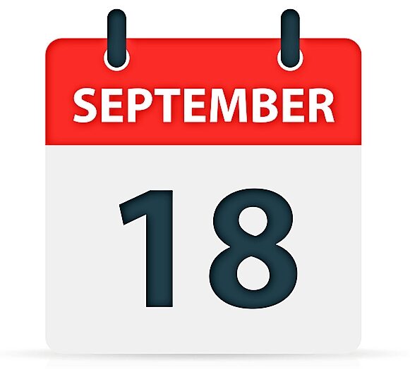 September 18 calendar icon
