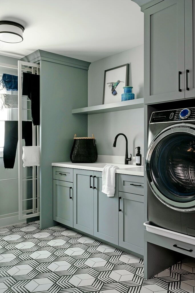 The laundry room in the Lemont home