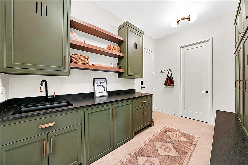 The mudroom in the Elmhurst home