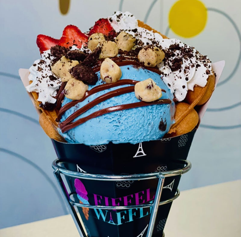 The Cookie Monster at Eiffel Waffle