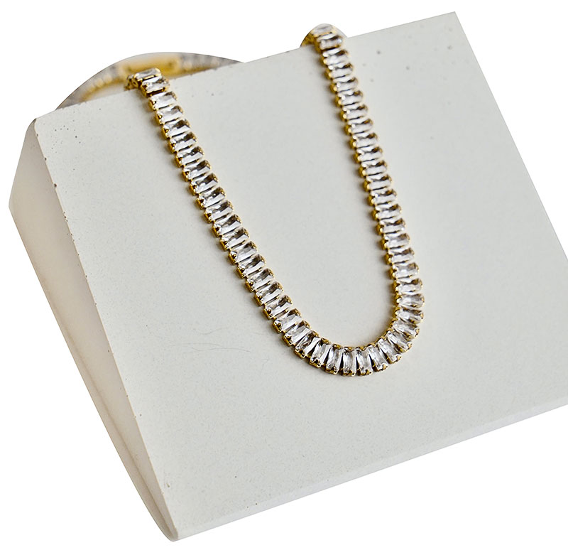 14-inch Jewel Necklace in 18-karat gold-plated over stainless steel