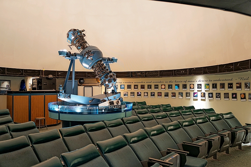 WVHS Planetarium’s star projector, dubbed “Big Blue Guy”