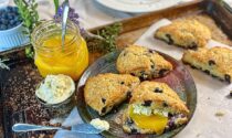 Blueberry Scones with Lemon Curd