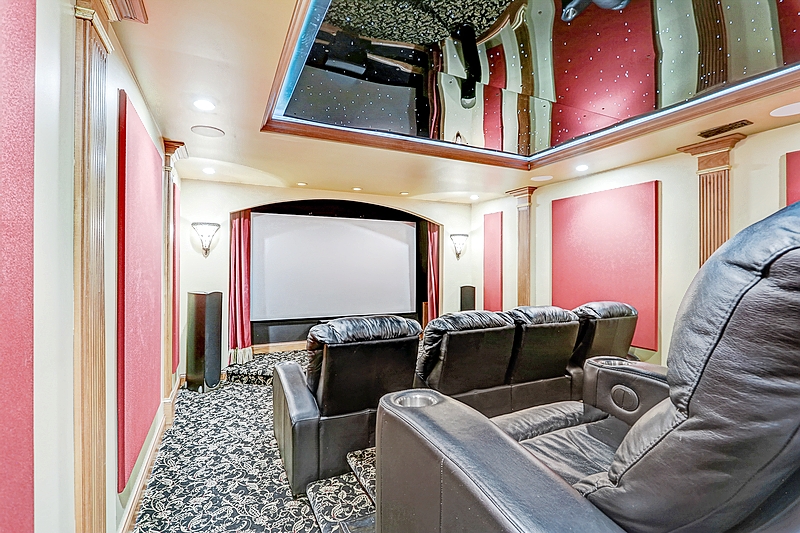 Home theater of the Wayne mansion
