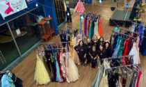 More than 33 girls selected prom dresses March 16 at the invitation-only pop-up boutique created by Dress Up 203. This new initiative was developed by seven moms to provide upcycled and new dresses for Naperville North and Naperville Central high school students who may not have the means to purchase formalwear. More than 450 dresses were donated by the community, and three volunteer seamstresses were on hand ensure the perfect fit.