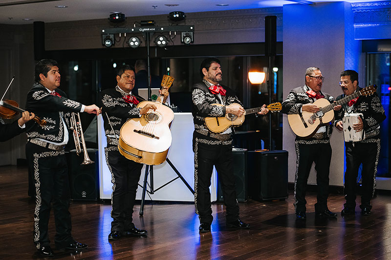 A mariachi band playing