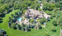 An aerial photo of 4N665 Ware Woods Drive in St. Charles