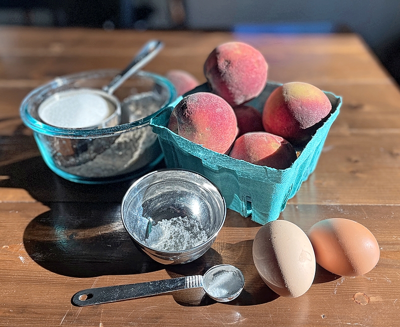 Brandied peach cobbler ingredients