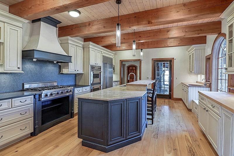 The kitchen in the custom-built Downers Grove mansion