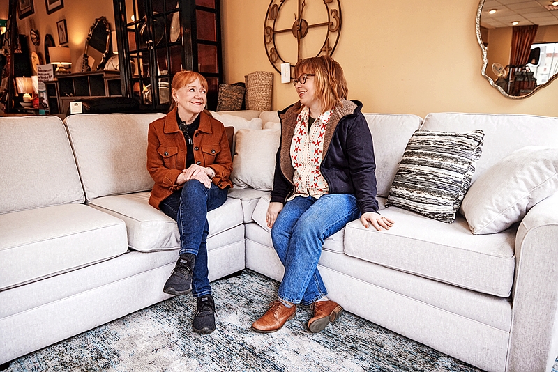 Lana Heitmanek (left) and Katelyn Heitmanek, fourth- and fifth-generation proprietors of Beidelman Furniture