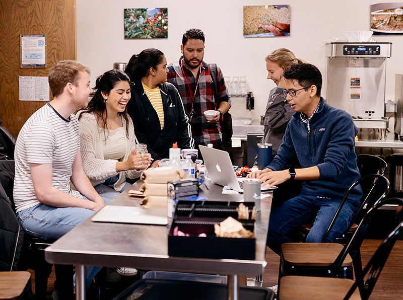 Students in the Coffee Lab at North Central College