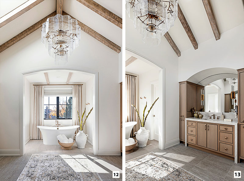 The primary bathroom in the Elmhurst home