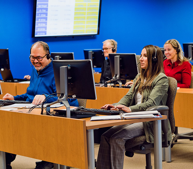 Customer service representatives at the Butterball Turkey Talk-Line call center