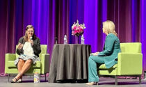 Bestselling author Stephanie Land discussed her first memoir, ‘Maid: Hard Work, Low Pay, and a Mother’s Will to Survive,’ with Bridge Communities CEO Amy Von Polen October 10 at the McAninch Arts Center in Glen Ellyn.