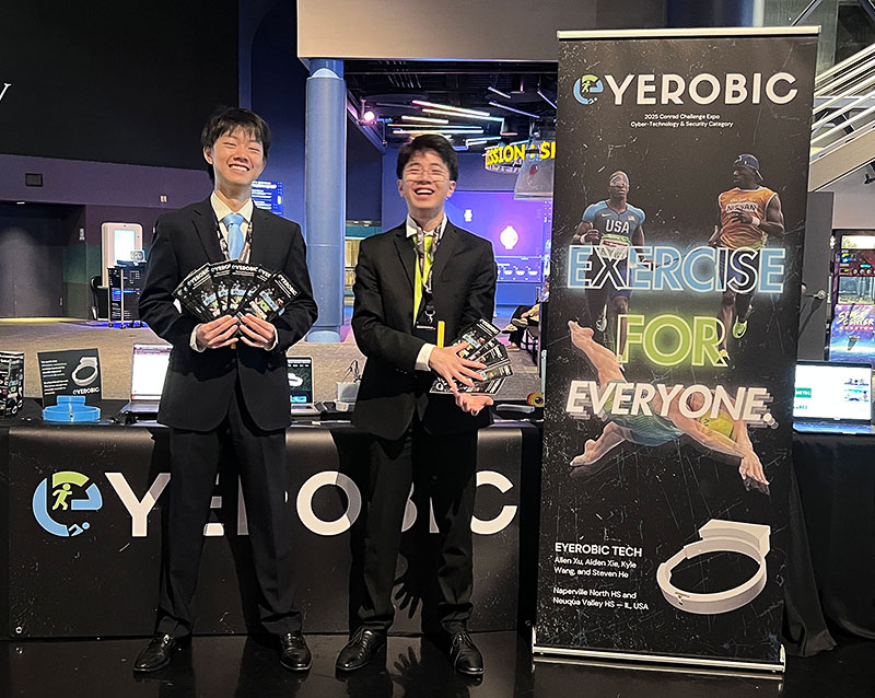 Aiden Xie (left) and Stephen He