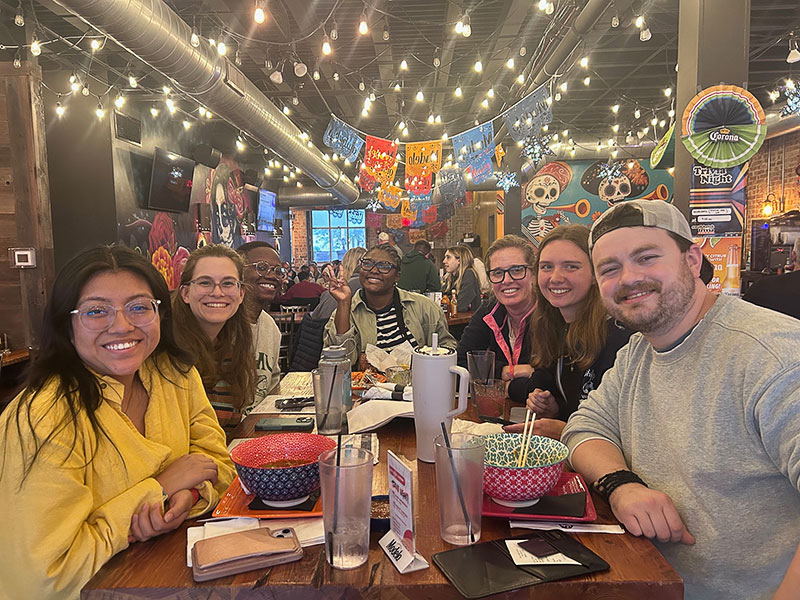 A group of Geeks Who Drink players at a table