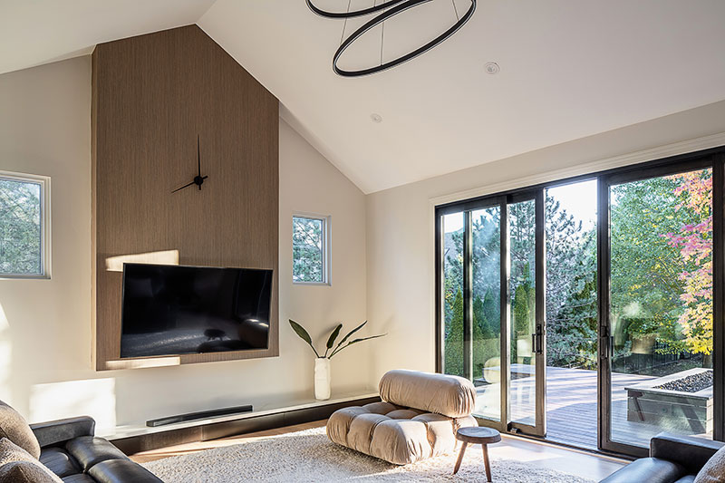 The living room in the Naperville home