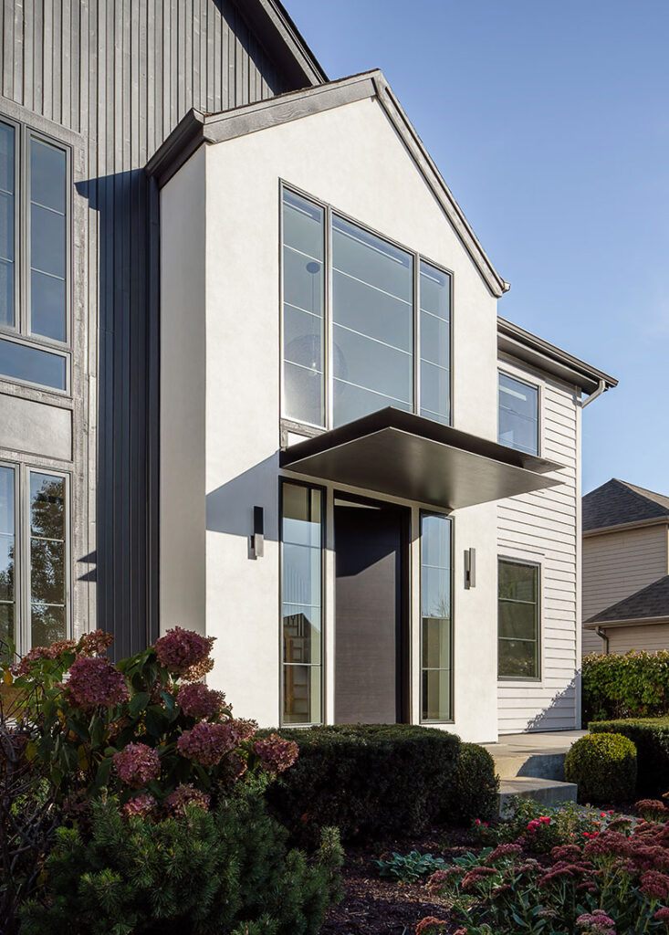 Porch details of the Naperville home