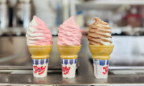 Soft-serve ice cream cones at Banana Split