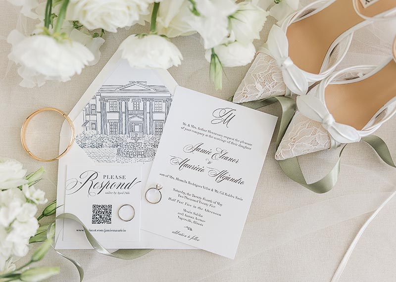 The wedding invitations