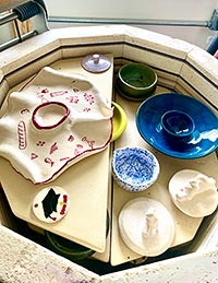 Various ceramics at Mud & Easel