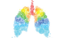 A rainbow illustration of lungs