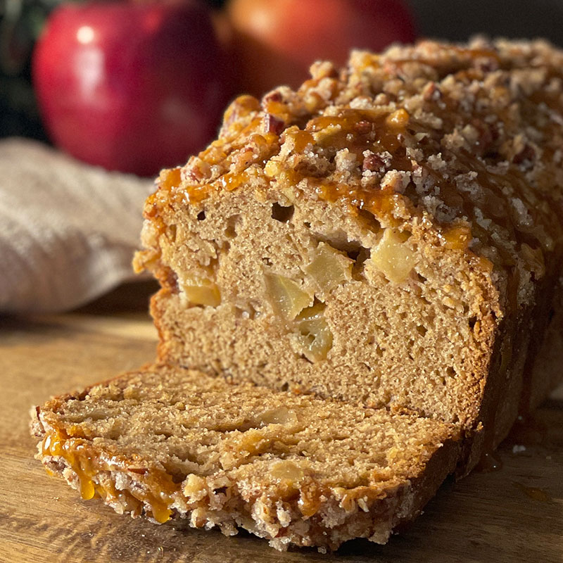 Apple Bread with Pecan Streusel