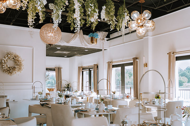 Inside Oak + Rose Tea Room