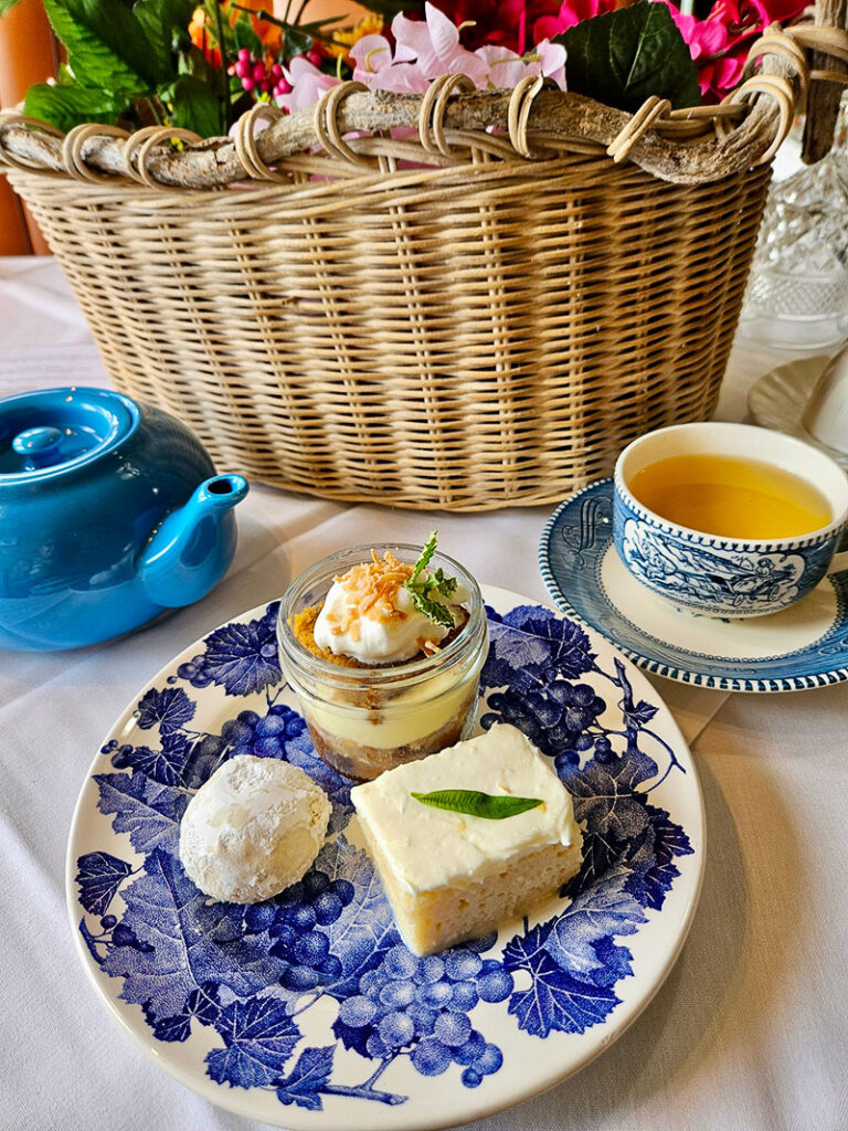 Tea and snacks at Pinecone Cottage Tea House