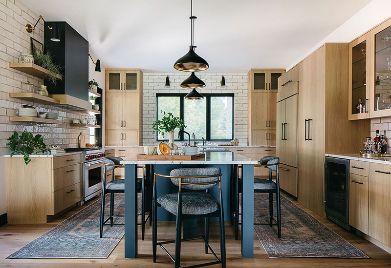 The kitchen area in the Geneva home