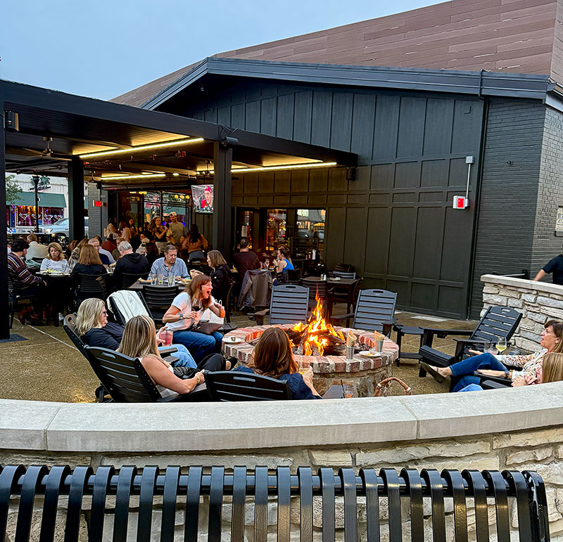 The patio area at The George