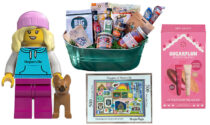 A personalized character from Lego’s Minifig Factory, the 2025 Illinois Product Holiday Box, a Nuggets of Naperville puzzle from Mimsybird Puzzles, and ESW Beauty’s Sugarplum Protection Pout Lip Treatment Village Kit