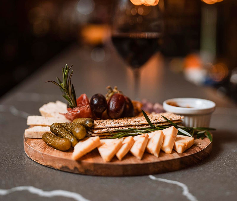 A charcuterie board at Wine and Cheese Co.