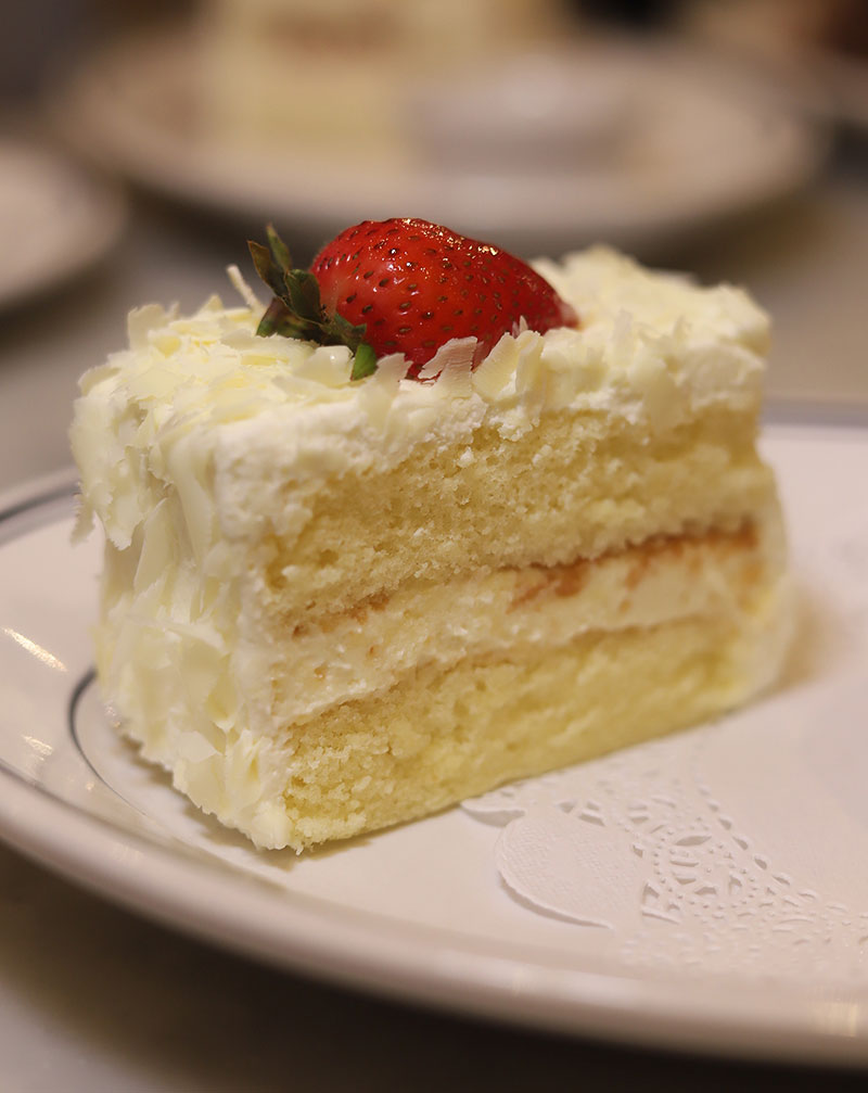 White chocolate mousse cake at Toni Patisserie