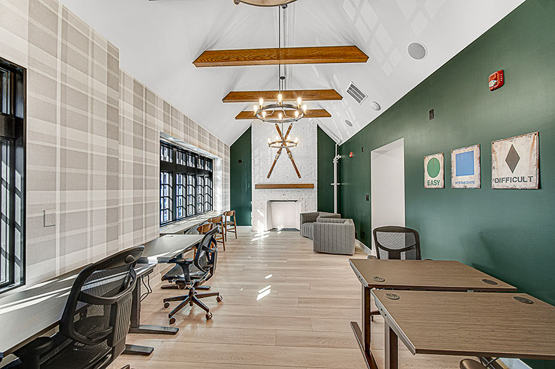 A workspace at Brick & Mortar