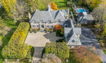An aerial photo of the St. Charles estate