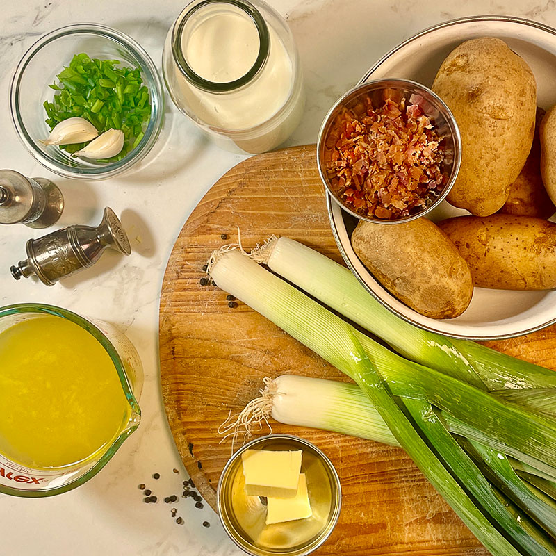 Ingredients for Leek and Potato Soup
