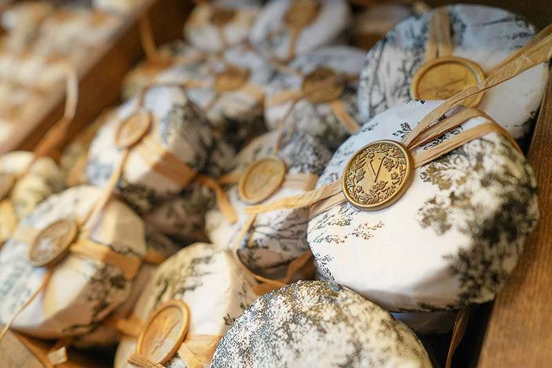Soaps on display at Verbena Soap & Apothecary