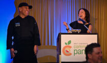 Hosted at Abbington Distinctive Banquets in Glen Ellyn, the 14th annual Chefs’ Culinary Celebration raised more than $250,000 on Feb. 22 for the West Suburban Community Pantry. Participants included chef Raul Armenta of Belgio’s Catering (with event host Dionne Miller of ABC7 News Sports) and chef Zac Rogers of Spice Dog Provisions.