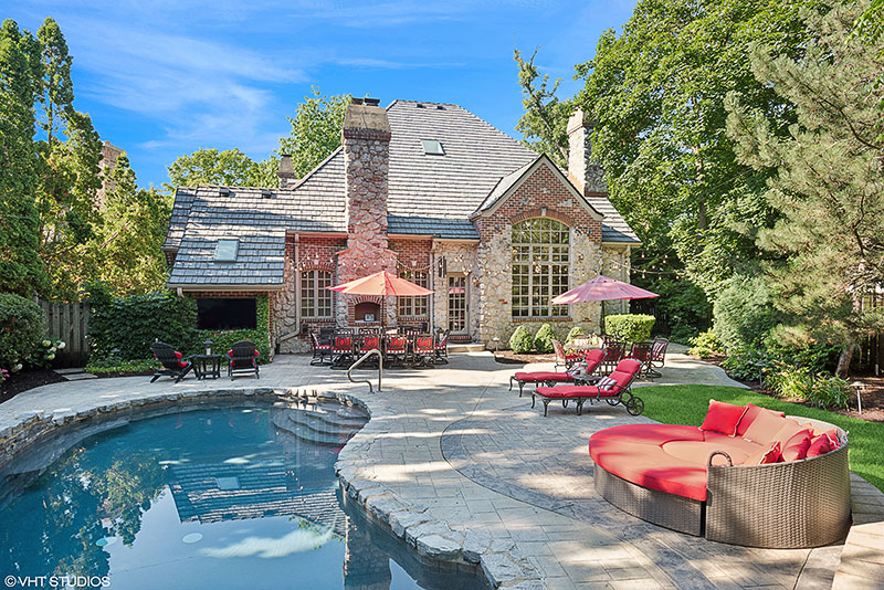 The backyard of the Glen Ellyn home