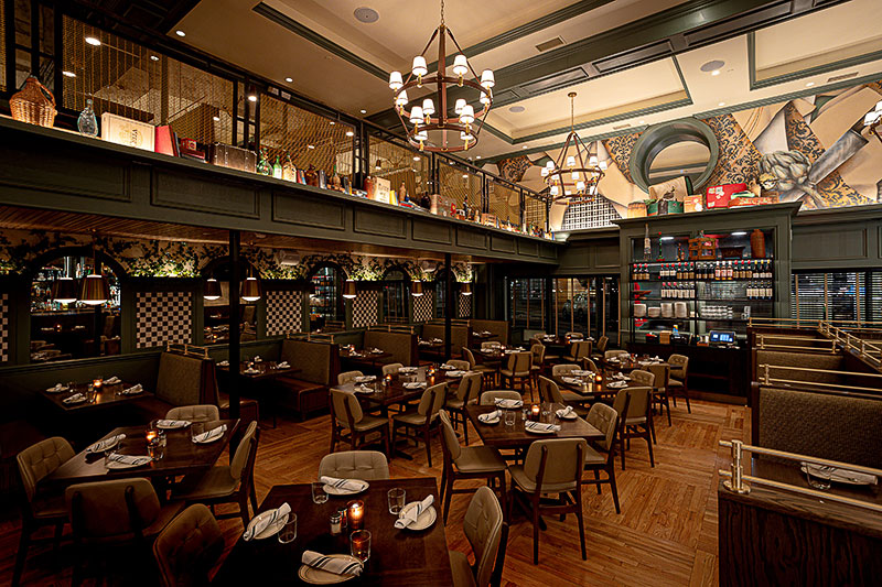 The dining area at Denucci’s