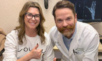 Colleen Byrne and orthopedic surgeon Jon Tueting