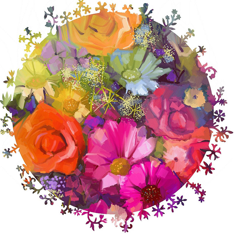 A colorful flower puzzle from Nautilus Puzzles